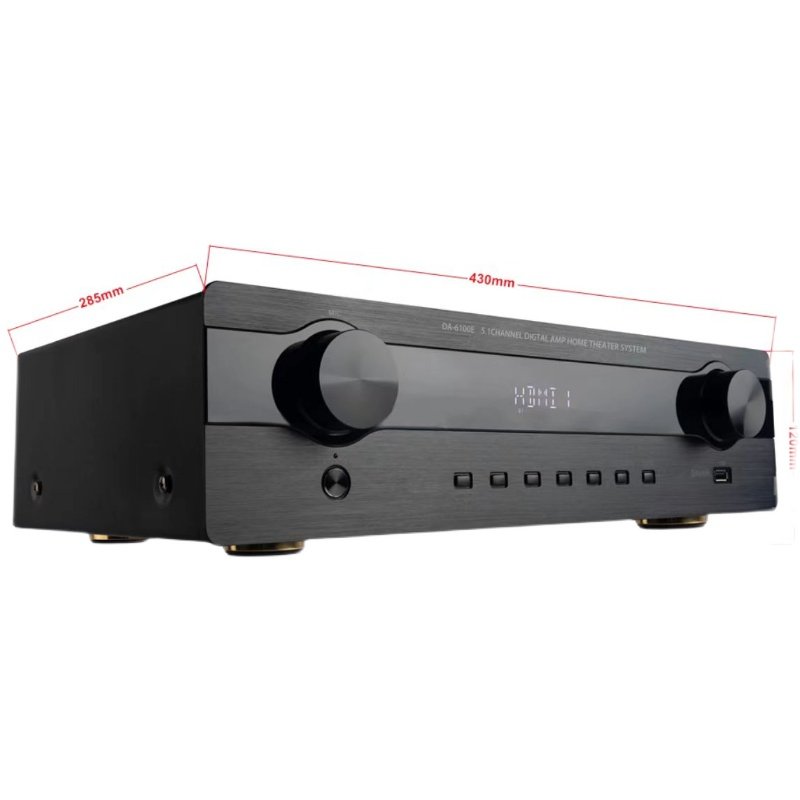 Juzheng DA-6100E 5.1 Shadow K Mini Home Amplifier Supports 200W New Active Passive Subwoofer 220V 5*100 2U Rack Metal for Car